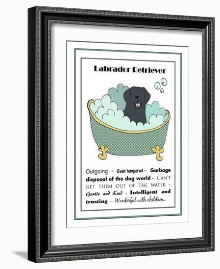 XL Black Labrador-Jennifer Zsolt-Framed Giclee Print