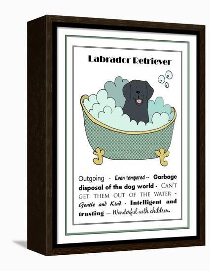 XL Black Labrador-Jennifer Zsolt-Framed Premier Image Canvas