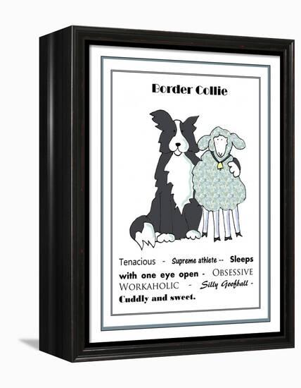 XL Border Collie-Jennifer Zsolt-Framed Premier Image Canvas