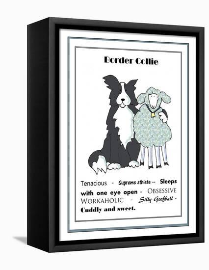 XL Border Collie-Jennifer Zsolt-Framed Premier Image Canvas