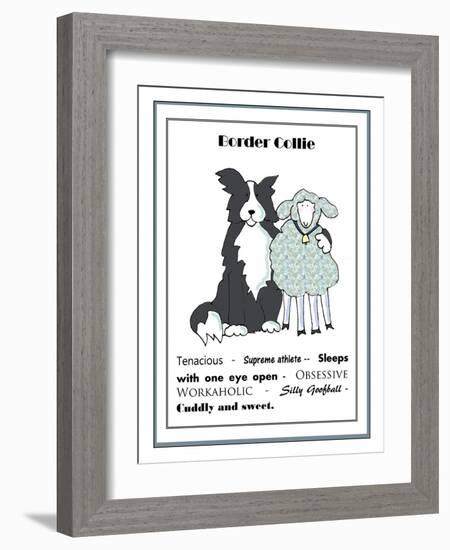 XL Border Collie-Jennifer Zsolt-Framed Giclee Print