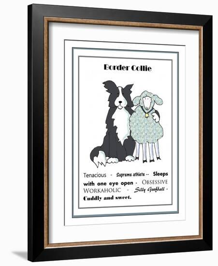 XL Border Collie-Jennifer Zsolt-Framed Giclee Print