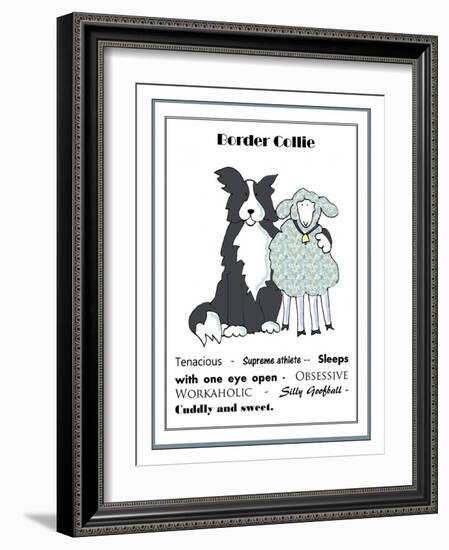 XL Border Collie-Jennifer Zsolt-Framed Giclee Print