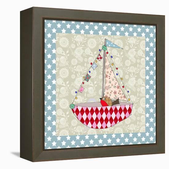 Xmas Boat-Effie Zafiropoulou-Framed Premier Image Canvas