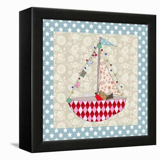 Xmas Boat-Effie Zafiropoulou-Framed Premier Image Canvas