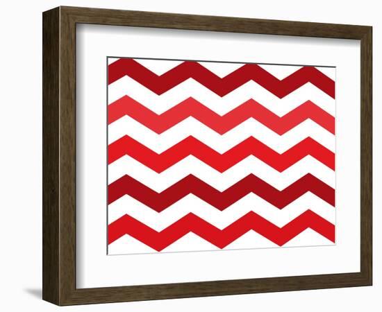 Xmas Chevron 2-Color Bakery-Framed Giclee Print