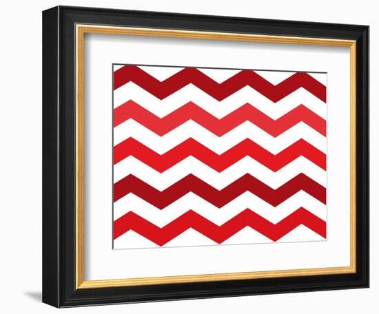 Xmas Chevron 2-Color Bakery-Framed Giclee Print