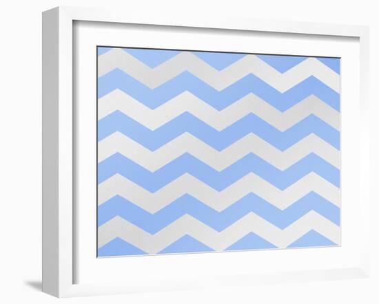 Xmas Chevron 3-Color Bakery-Framed Giclee Print