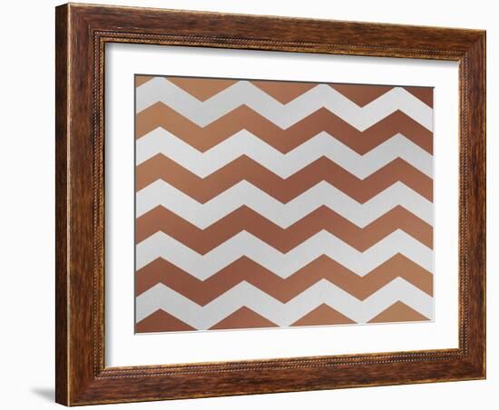 Xmas Chevron 4-Color Bakery-Framed Giclee Print