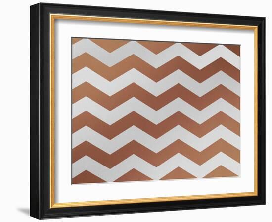 Xmas Chevron 4-Color Bakery-Framed Giclee Print