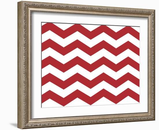 Xmas Chevron 8-Color Bakery-Framed Giclee Print