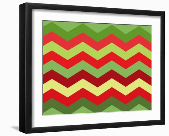 Xmas Chevron-Color Bakery-Framed Giclee Print