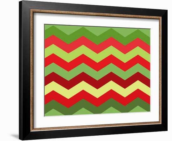 Xmas Chevron-Color Bakery-Framed Giclee Print