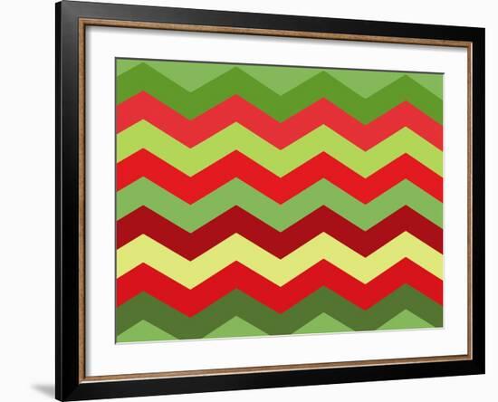 Xmas Chevron-Color Bakery-Framed Giclee Print