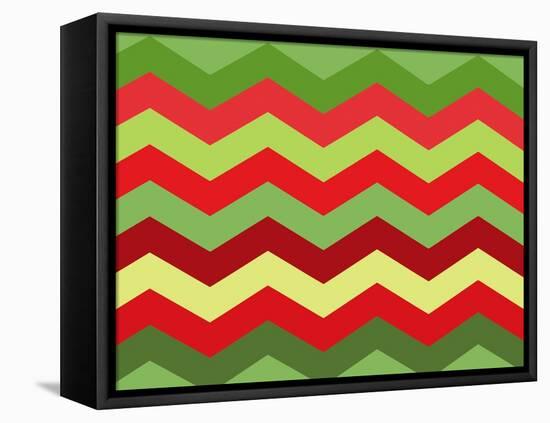 Xmas Chevron-Color Bakery-Framed Premier Image Canvas