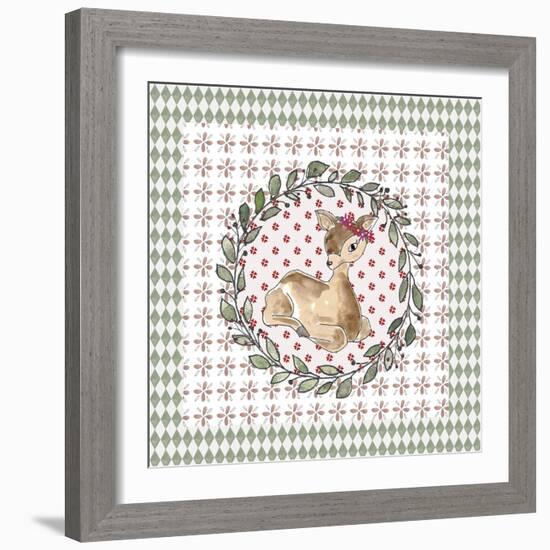 Xmas Deer-Effie Zafiropoulou-Framed Giclee Print