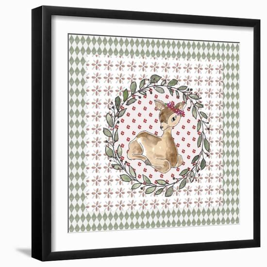 Xmas Deer-Effie Zafiropoulou-Framed Giclee Print