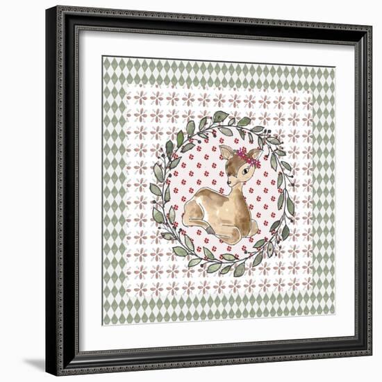 Xmas Deer-Effie Zafiropoulou-Framed Giclee Print