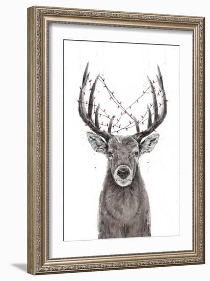 Xmas Deer-Balazs Solti-Framed Giclee Print