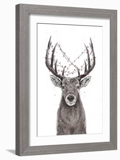 Xmas Deer-Balazs Solti-Framed Giclee Print