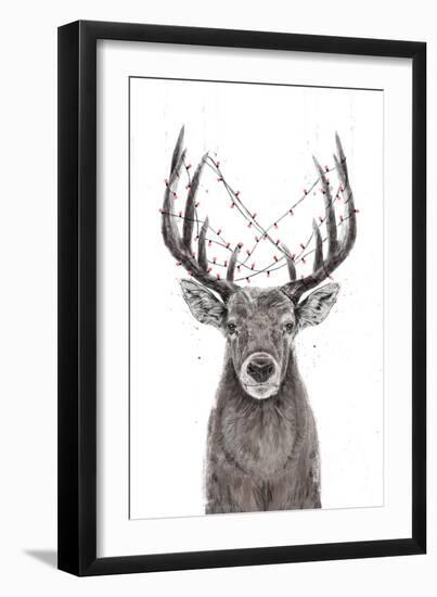Xmas Deer-Balazs Solti-Framed Giclee Print