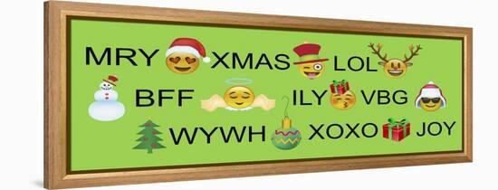 Xmas Emojis Text-Ali Lynne-Framed Premier Image Canvas