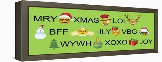 Xmas Emojis Text-Ali Lynne-Framed Premier Image Canvas