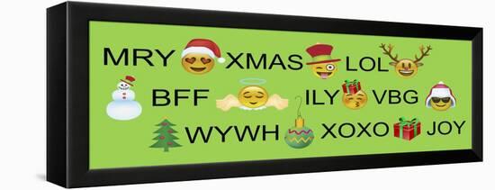 Xmas Emojis Text-Ali Lynne-Framed Premier Image Canvas