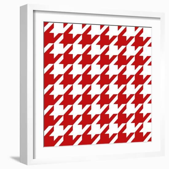 Xmas Houndstooth 2-Color Bakery-Framed Giclee Print