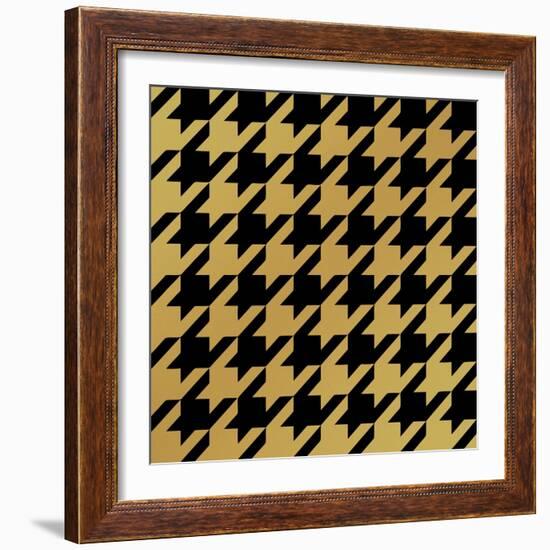 Xmas Houndstooth 5-Color Bakery-Framed Giclee Print