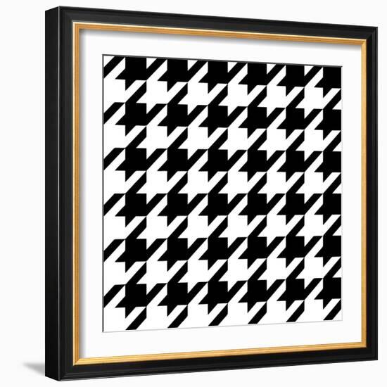 Xmas Houndstooth 6-Color Bakery-Framed Giclee Print