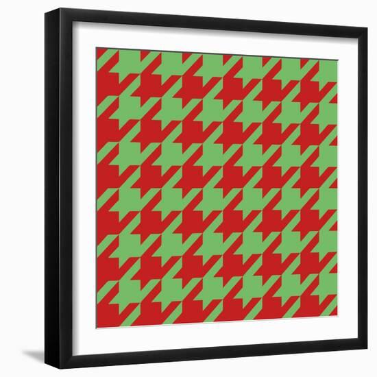 Xmas Houndstooth-Color Bakery-Framed Giclee Print