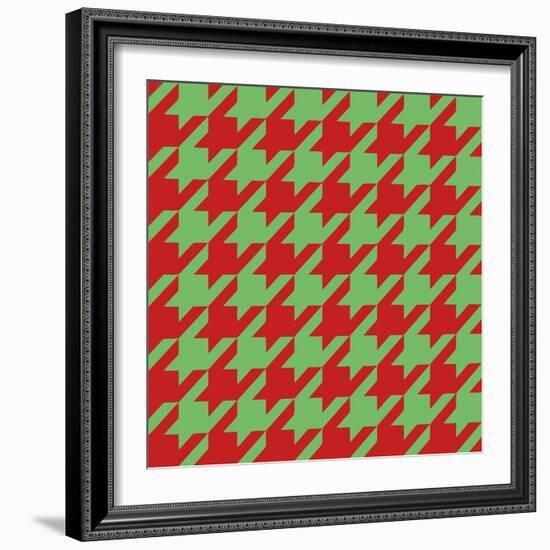 Xmas Houndstooth-Color Bakery-Framed Giclee Print