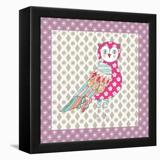 Xmas Owl-Effie Zafiropoulou-Framed Premier Image Canvas