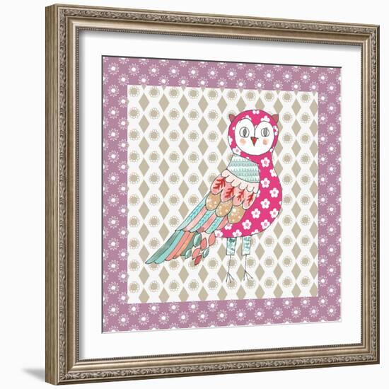 Xmas Owl-Effie Zafiropoulou-Framed Giclee Print