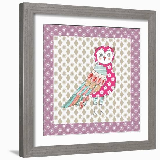 Xmas Owl-Effie Zafiropoulou-Framed Giclee Print