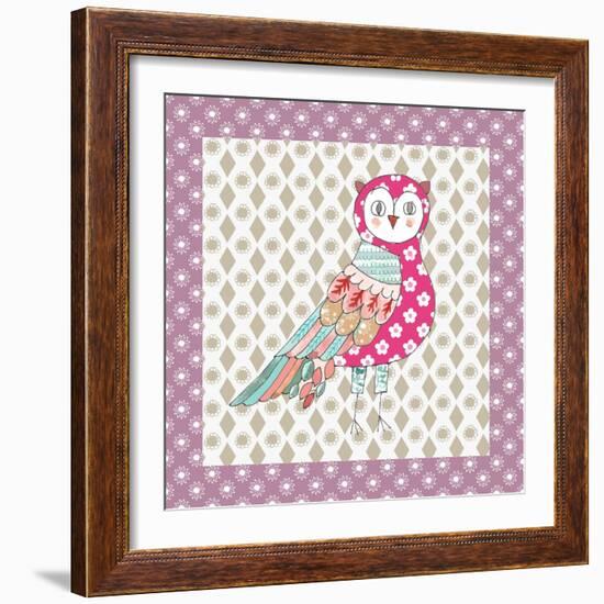 Xmas Owl-Effie Zafiropoulou-Framed Giclee Print