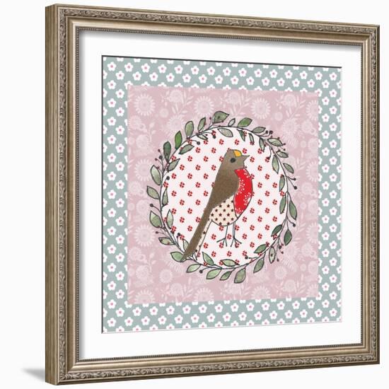 Xmas Robin-Effie Zafiropoulou-Framed Giclee Print