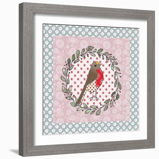 Xmas Robin-Effie Zafiropoulou-Framed Giclee Print