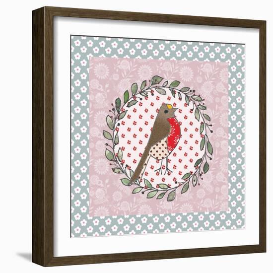 Xmas Robin-Effie Zafiropoulou-Framed Giclee Print