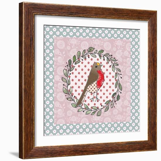 Xmas Robin-Effie Zafiropoulou-Framed Giclee Print