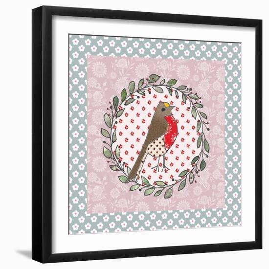 Xmas Robin-Effie Zafiropoulou-Framed Giclee Print