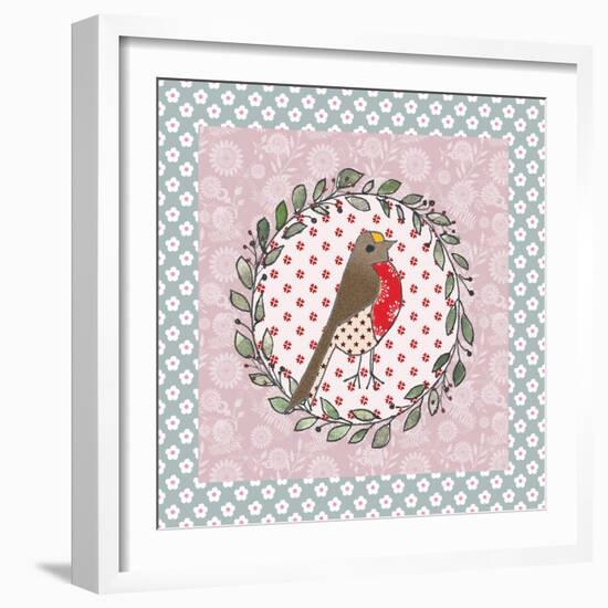 Xmas Robin-Effie Zafiropoulou-Framed Giclee Print