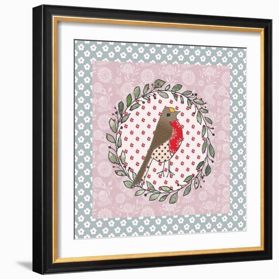 Xmas Robin-Effie Zafiropoulou-Framed Giclee Print