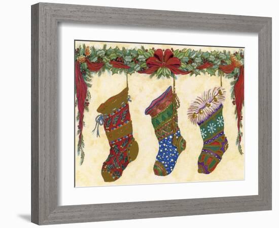 Xmas Stockings-Vintage Apple Collection-Framed Giclee Print