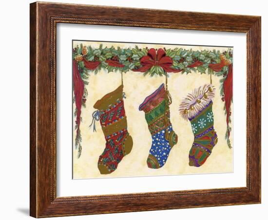 Xmas Stockings-Vintage Apple Collection-Framed Giclee Print