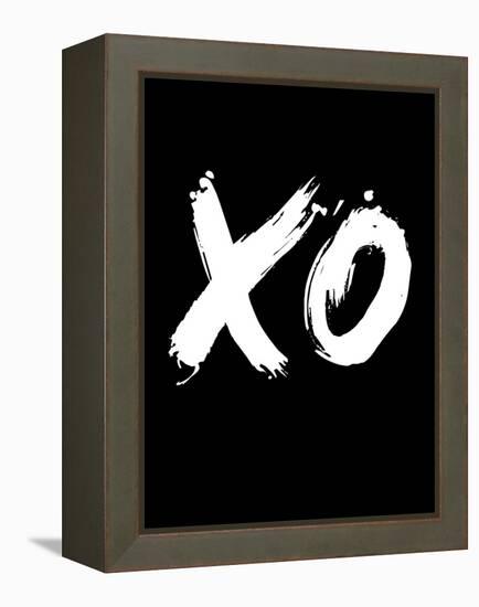 XO Black-NaxArt-Framed Stretched Canvas