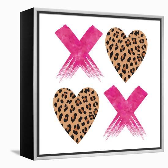 XOXO Leopard.-Jennifer McCully-Framed Stretched Canvas