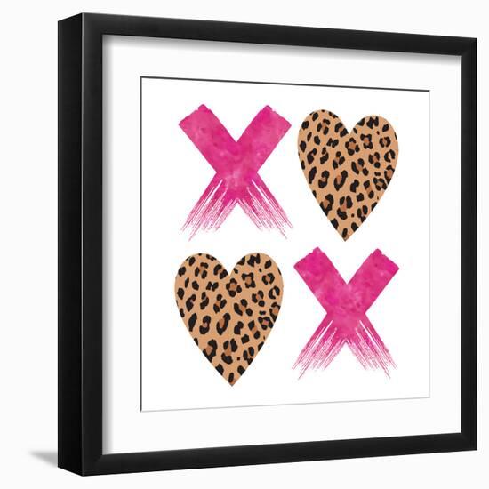 XOXO Leopard.-Jennifer McCully-Framed Art Print