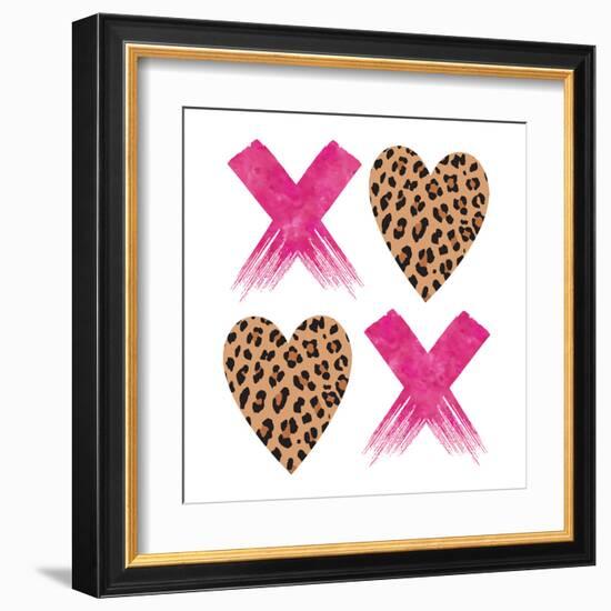 XOXO Leopard.-Jennifer McCully-Framed Art Print